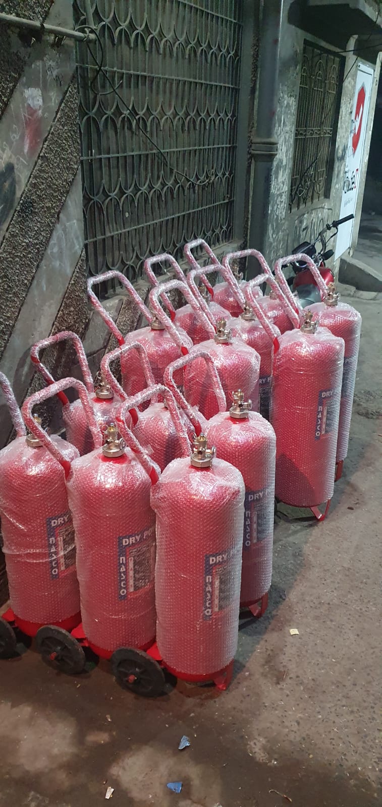 50 KG DRY CHEMICALS POWDER FIRE EXTINGUISHER WHEELED TROLLEY - Image 2
