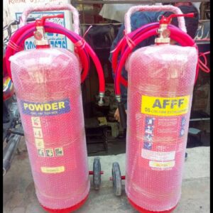 50 KG DRY CHEMICALS POWDER FIRE EXTINGUISHER WHEELED TROLLEY