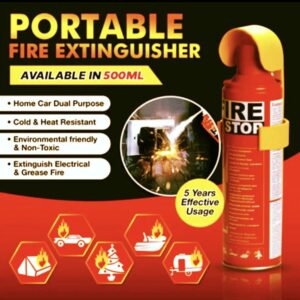 Fire Stop Extinguisher spray 500ml Portable Pre-Filled Car Bike Motorbike Motorcycle Home
