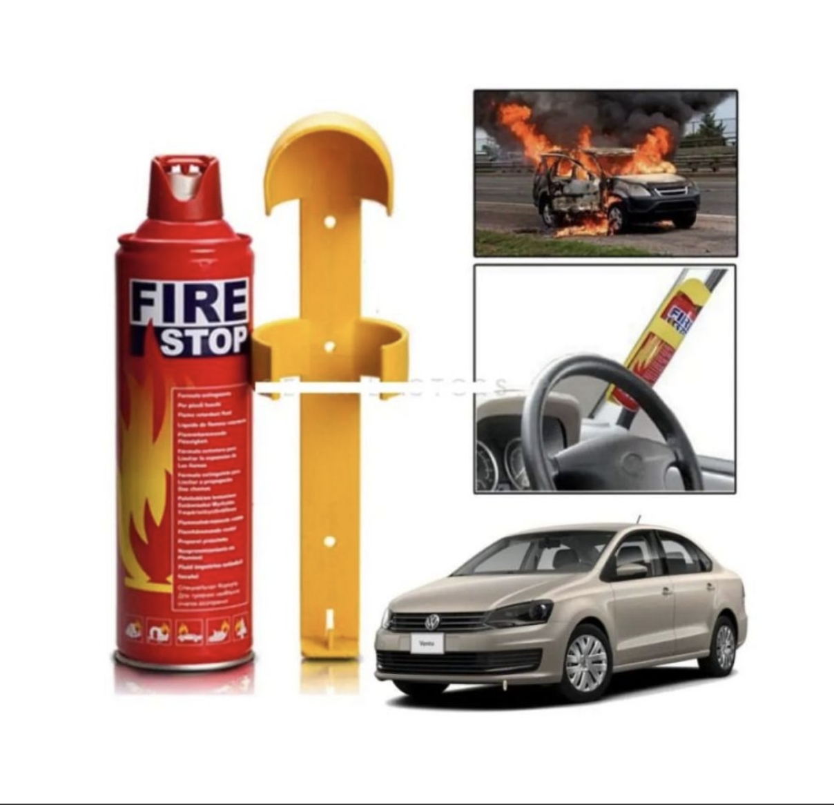 Fire Stop Extinguisher spray 500ml Portable Pre-Filled Car Bike Motorbike Motorcycle Home - Image 2